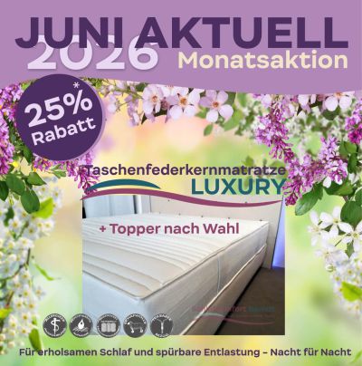 25% auf Taschenfederkernmatratze Luxury plus Topper